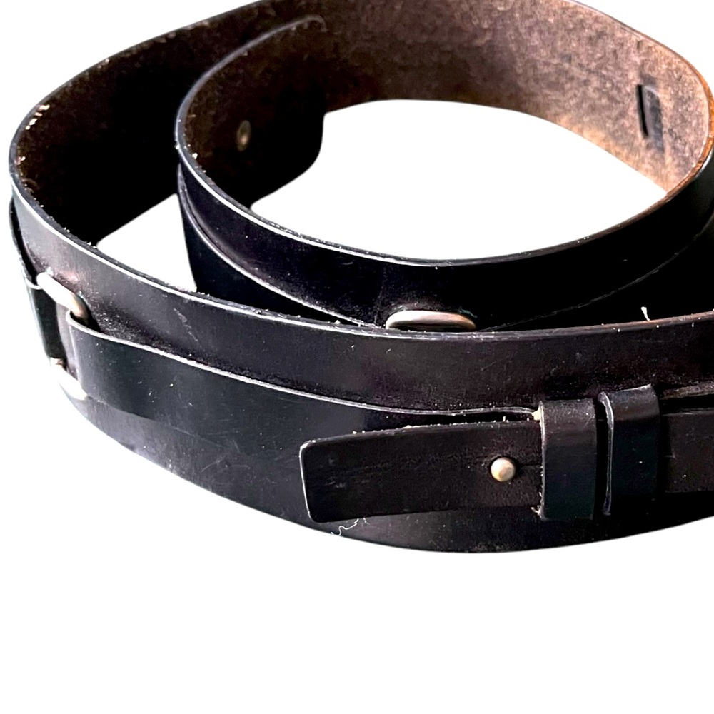 Black Faux Leather Belt